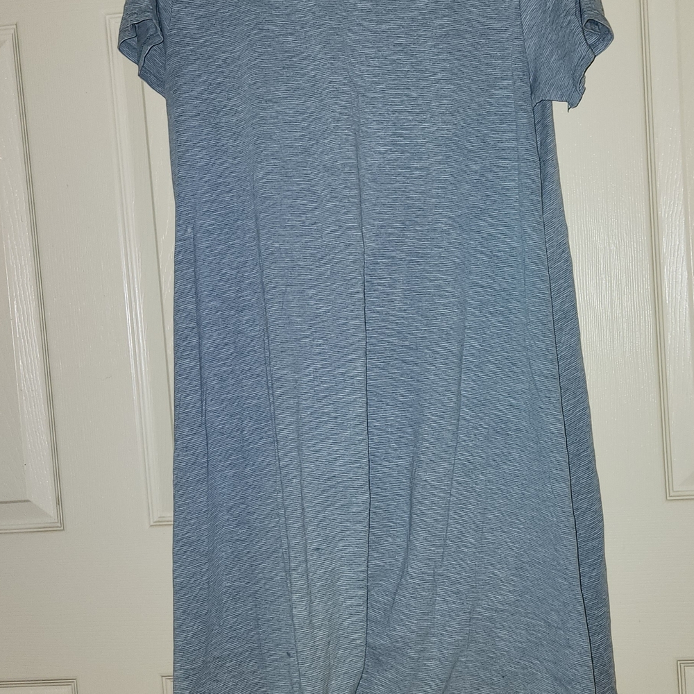 LuLaRoe Blue Sundress Short Sleeve Crew Neck